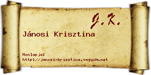 Jánosi Krisztina névjegykártya
