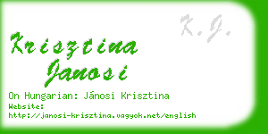 krisztina janosi business card